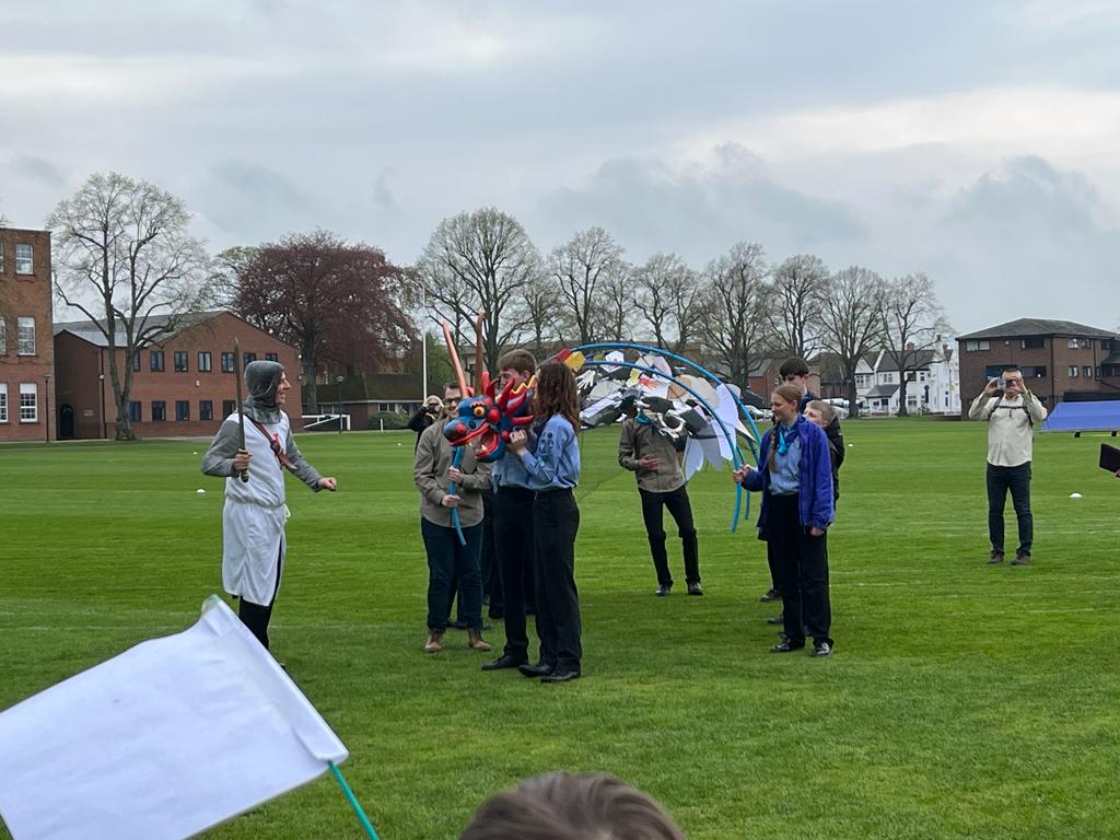 Maggie joins Long Eaton Scouts for St Day celebrations